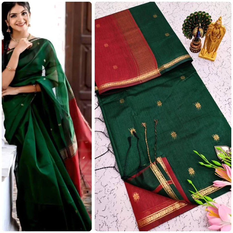 Lilan Slub Soft Cotton Saree with Rich Weaving Blouse