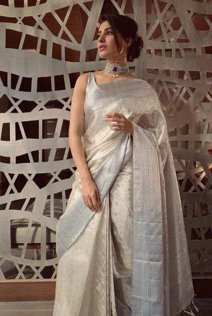 Samantha Inspired Soft Tissue Silk Saree with Rich Pallu