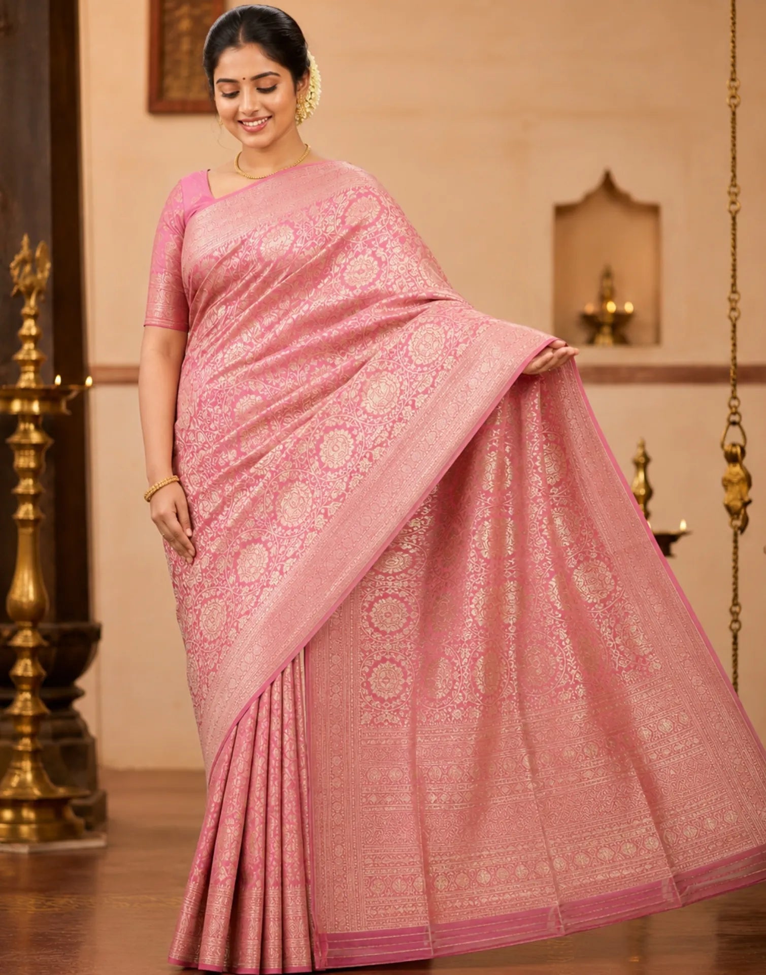 Blush Kanchana Silk Saree