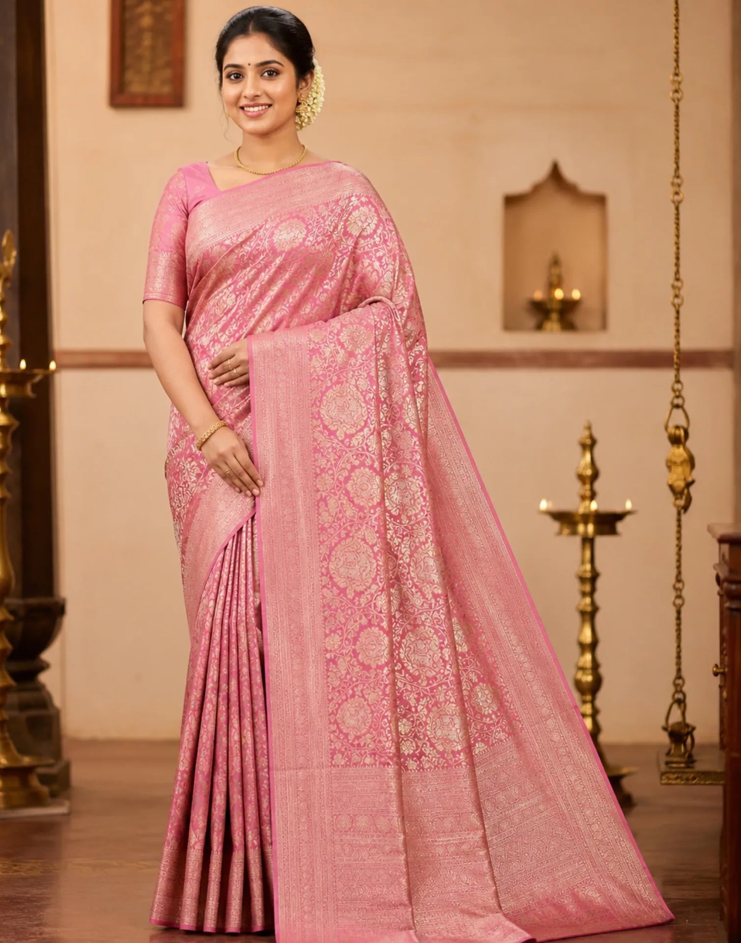 Blush Kanchana Silk Saree