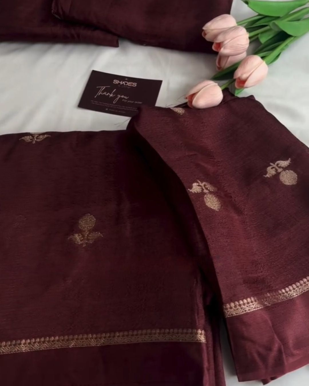 Chocolate Vaira Oosi Silk Saree