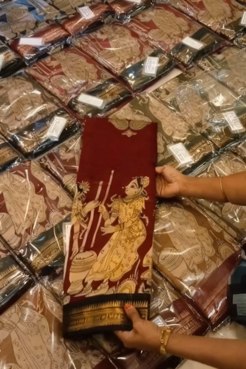 Murti's Kalamkari Silk Saree