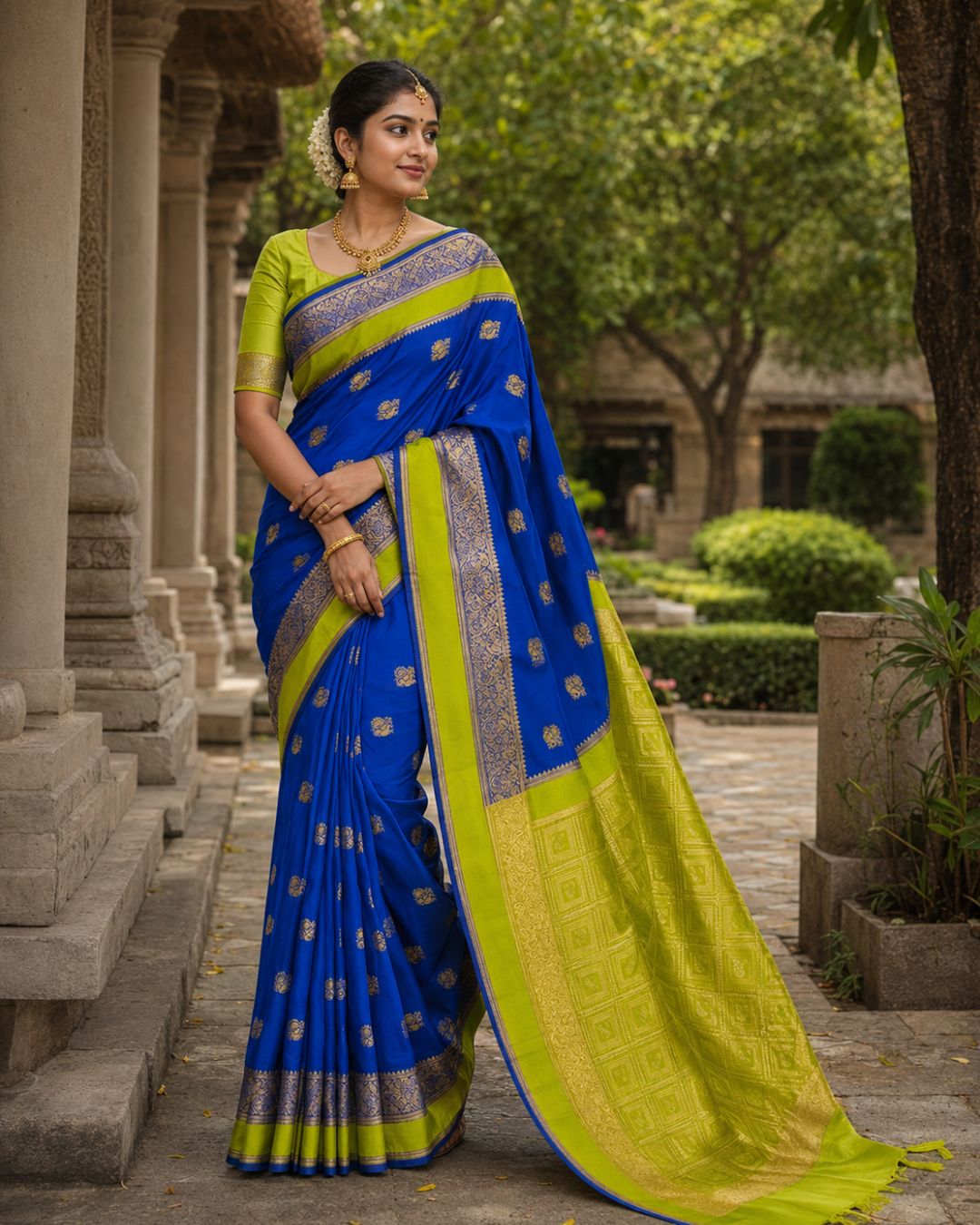 Neelam Vatika Drapes Silk Saree