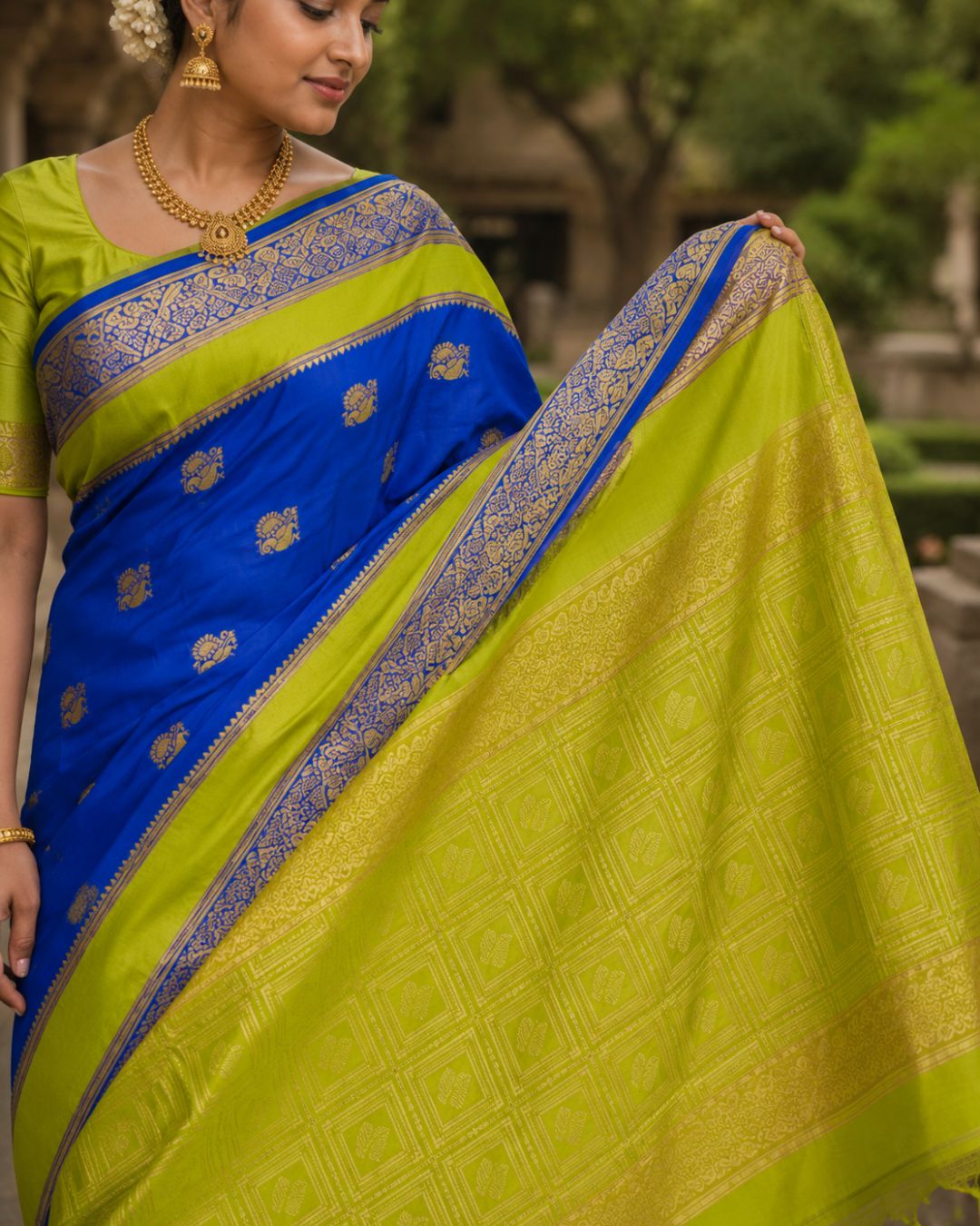 Neelam Vatika Drapes Silk Saree