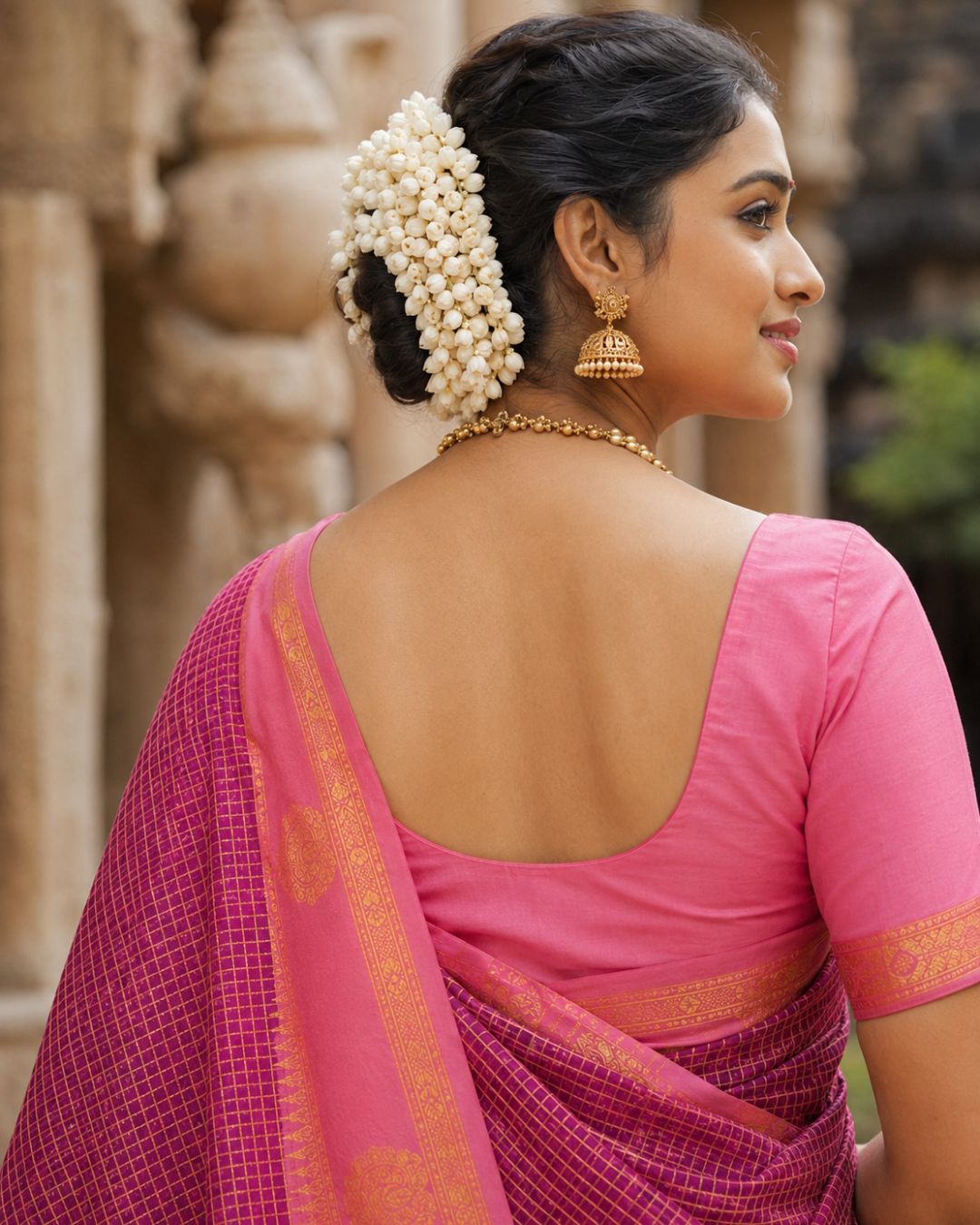 Rajkumari Pink Weave Silk Saree