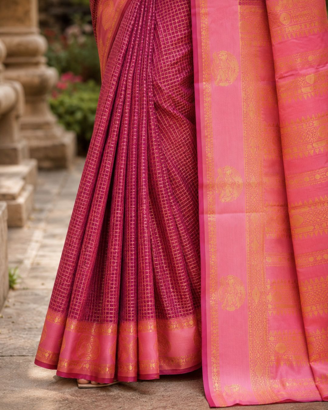 Rajkumari Pink Weave Silk Saree