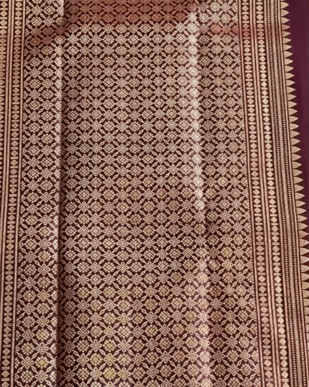 Rust Kanchi Pattu Saree