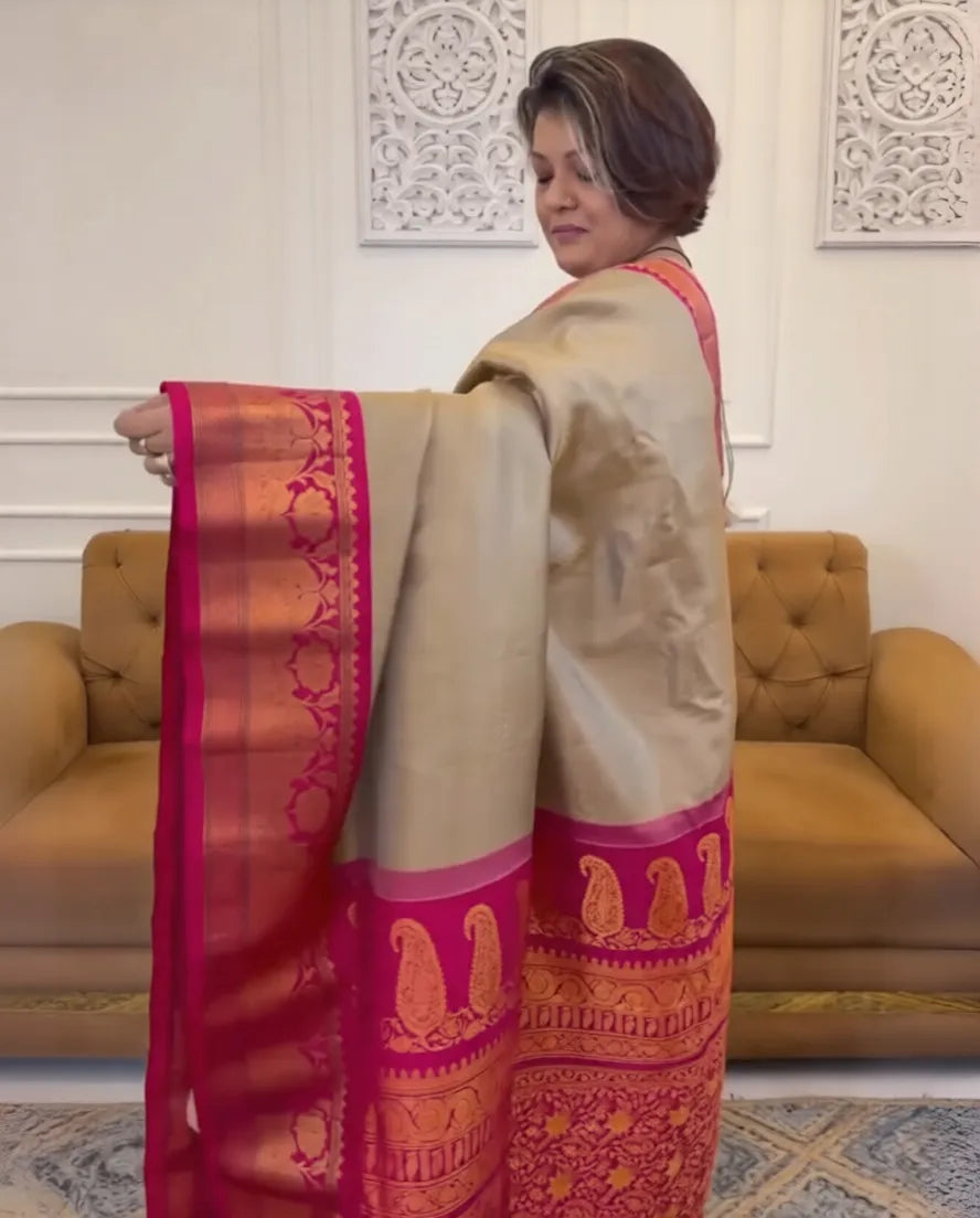 Sage Green Gadwal Saree