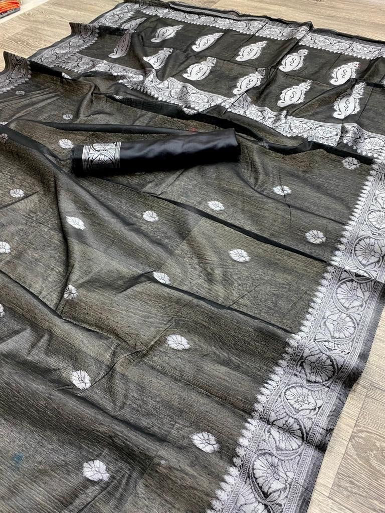 Lilan Soft Cotton Slab Weaving Saree with Rich Blouse