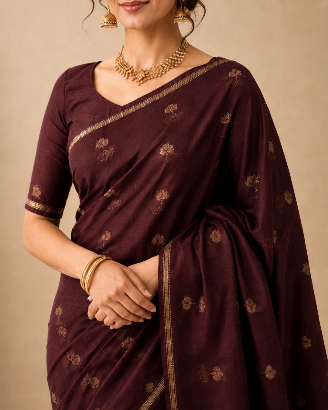 Chocolate Vaira Oosi Silk Saree