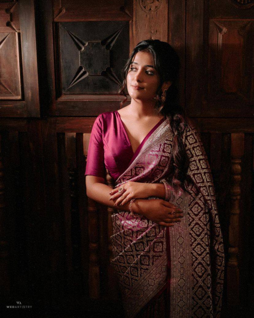 Rich Comfort Organic Banarasi Lichi Silk Wedding Saree