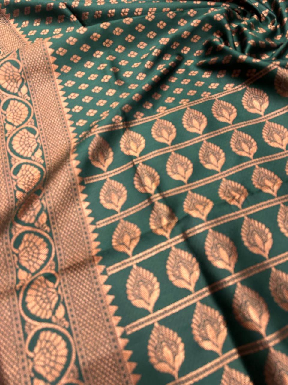 Graceful Organic Banarasi Lichi Silk Wedding Saree