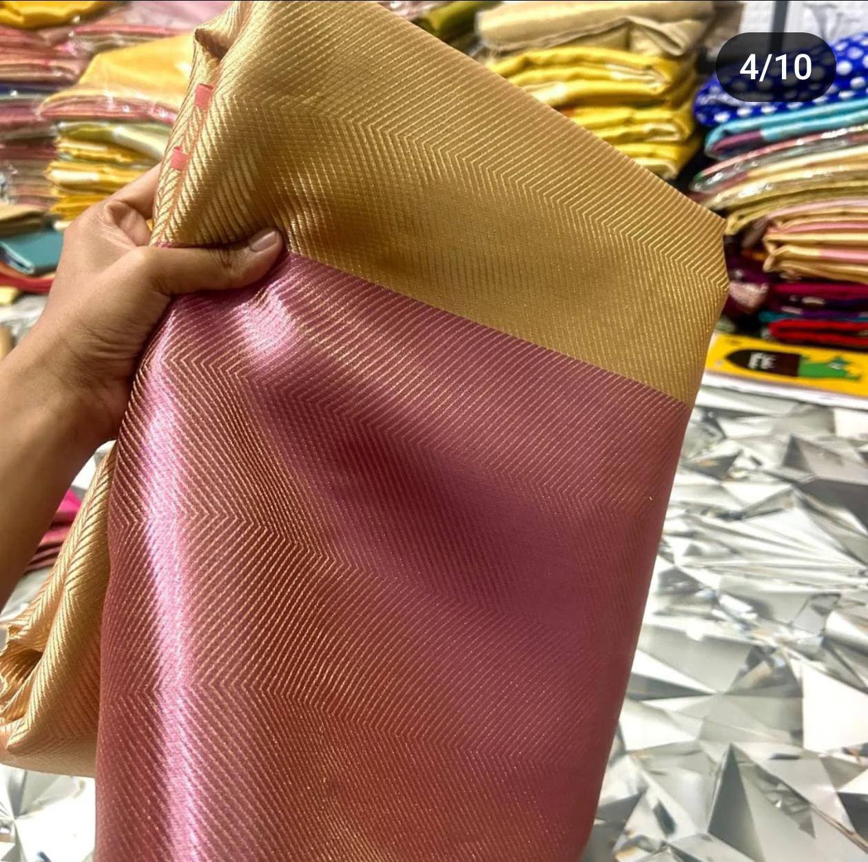 Banarasi Tissue Katan Zari Saree with Brocade Design