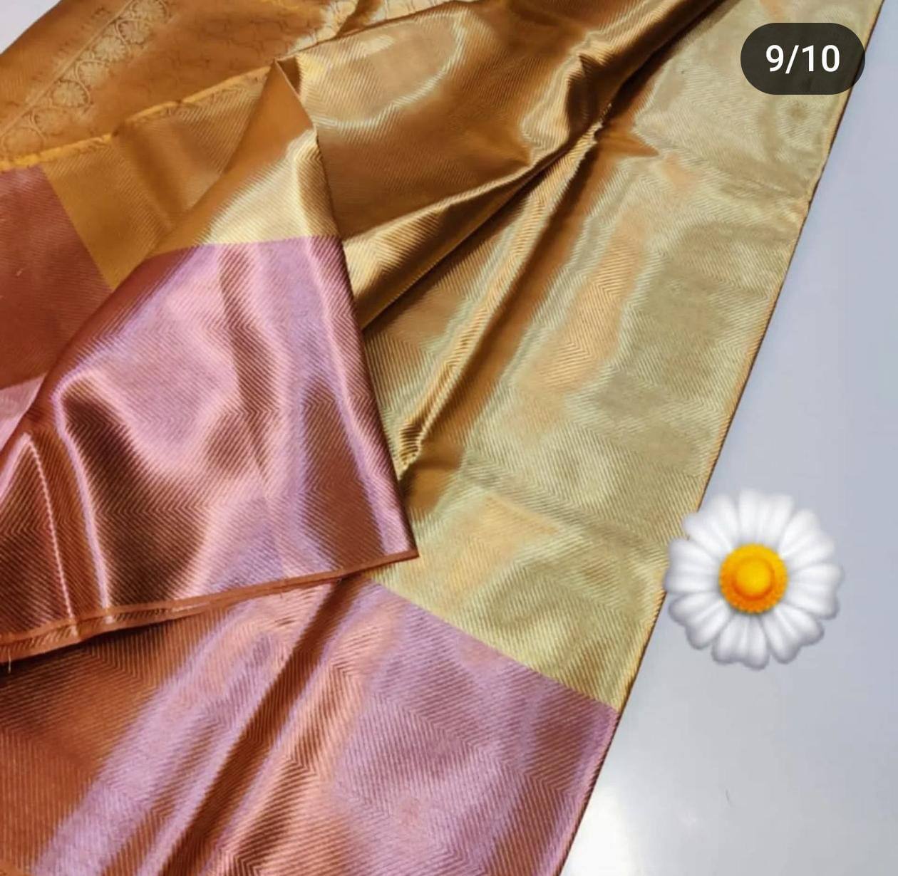 Banarasi Tissue Katan Zari Saree with Brocade Design