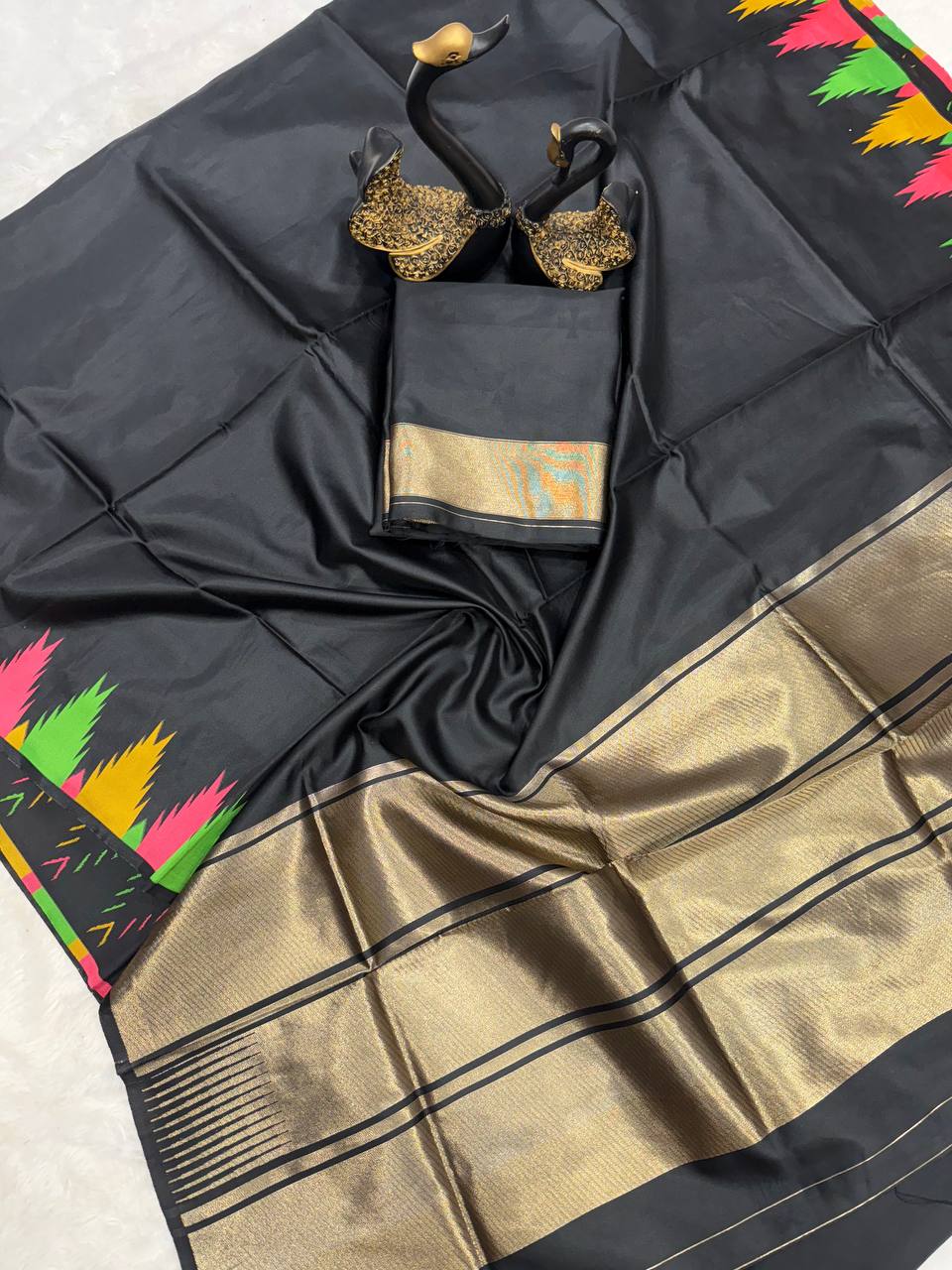 Ultra Light Organic Banarasi Lichi Silk Wedding Saree