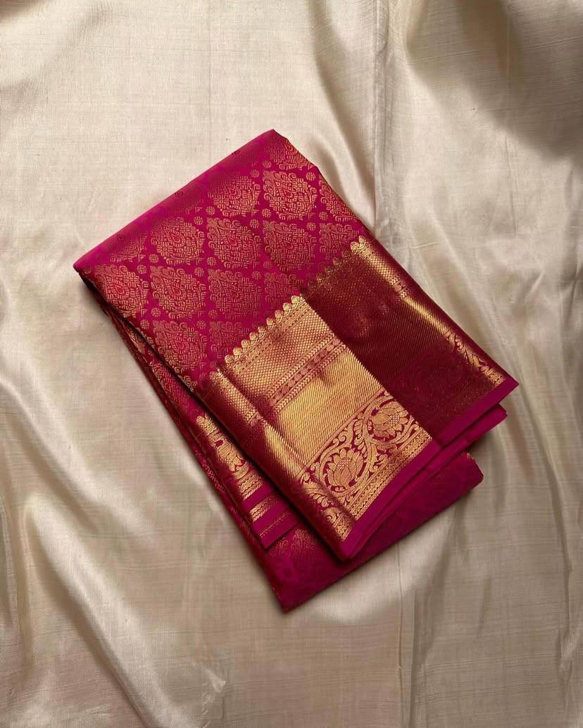 Light Comfort Organic Banarasi Lichi Silk Wedding Saree