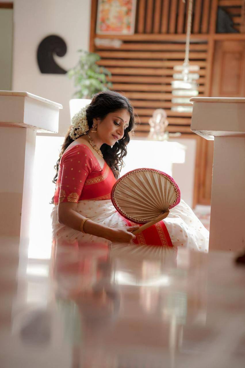 Light-Feel Saree Crafted in Smooth Lichi Silk with Banarasi Influence