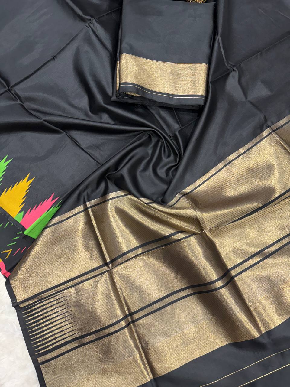 Ultra Light Organic Banarasi Lichi Silk Wedding Saree