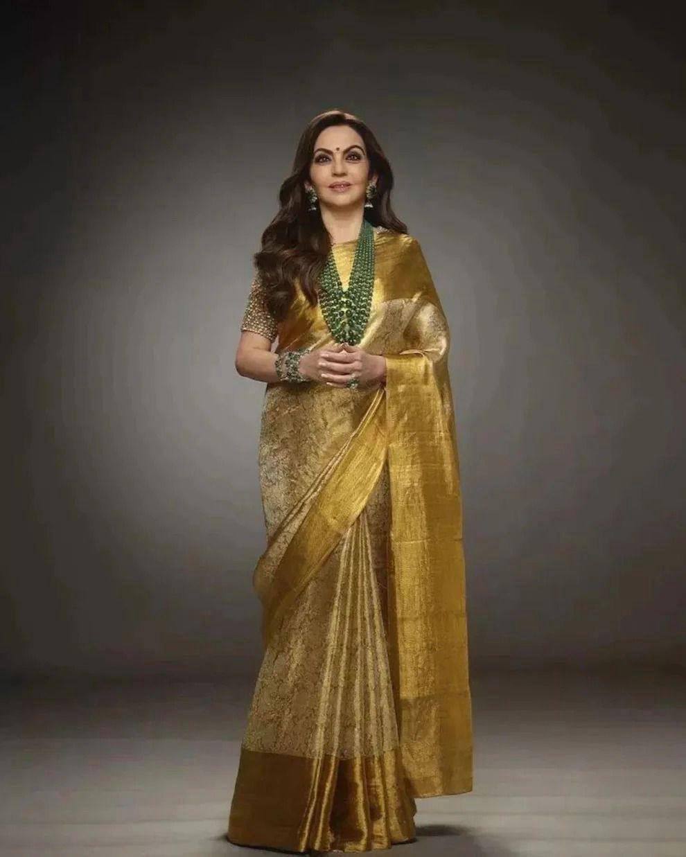 Nita Ambani Inspired Rich Zari Weaving Saree