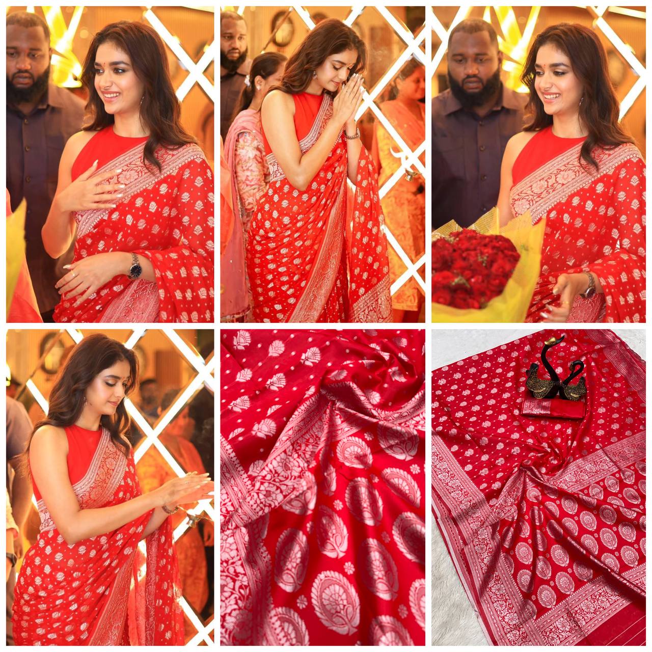 Soft Lichi Silk Organic Banarasi Wedding Saree