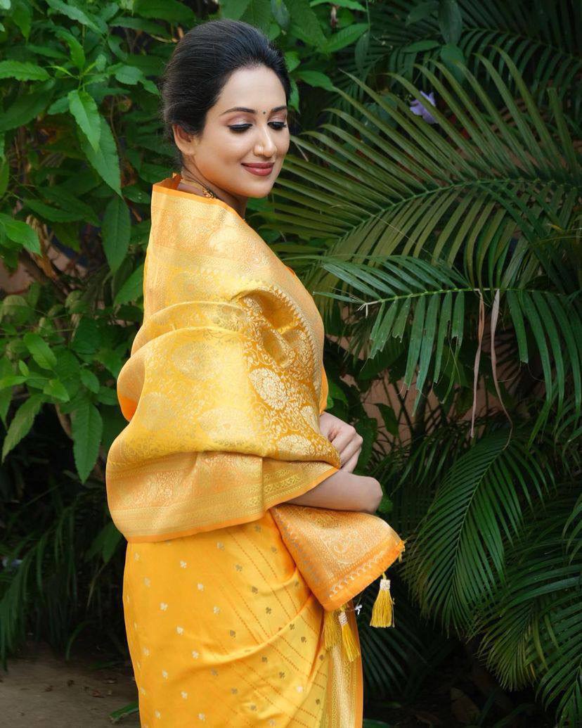 Heritage-Inspired Silk Drape for Grand Occasions