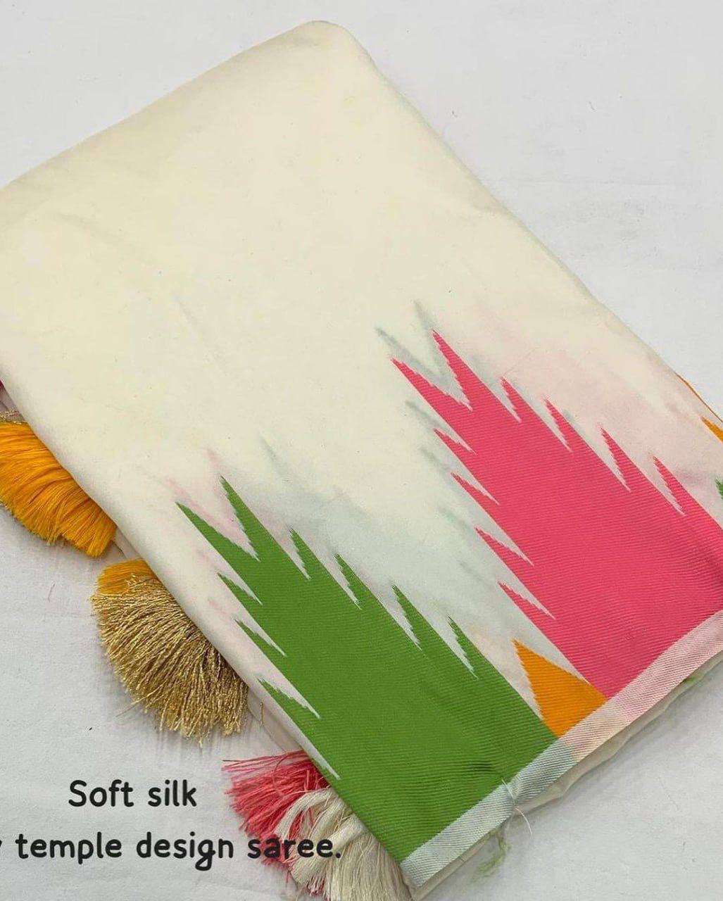 Ultra Light Organic Banarasi Lichi Silk Wedding Saree