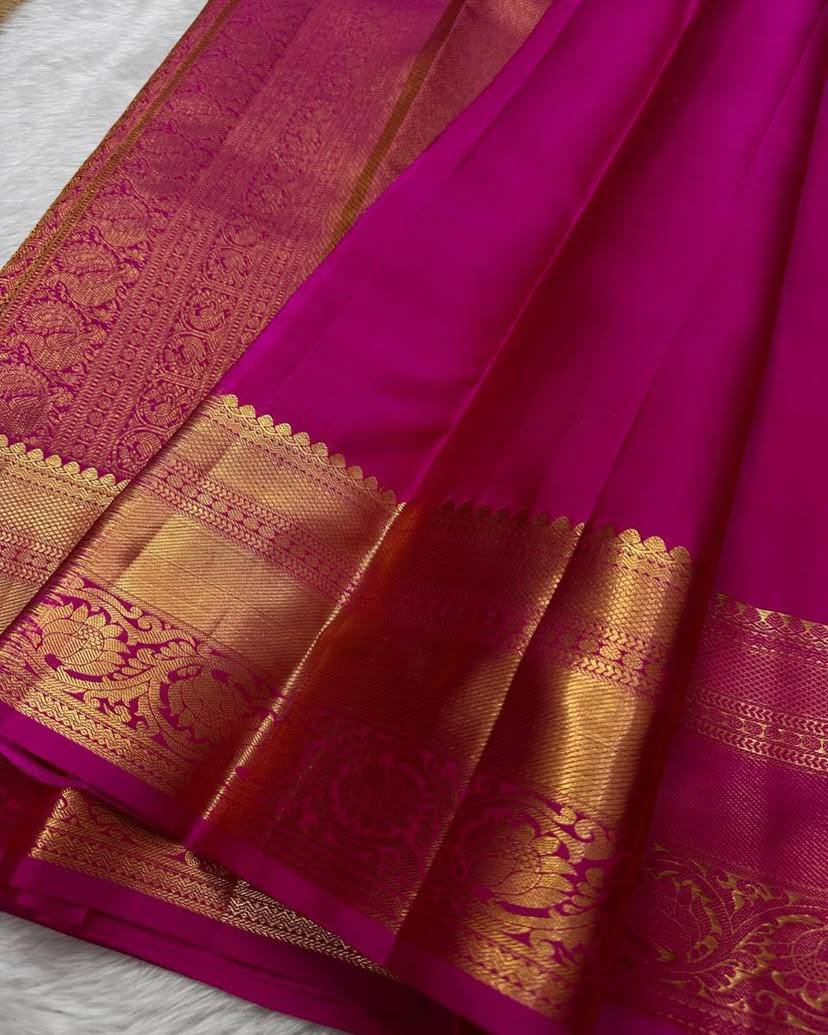 Classic Organic Banarasi Lichi Silk Wedding Saree