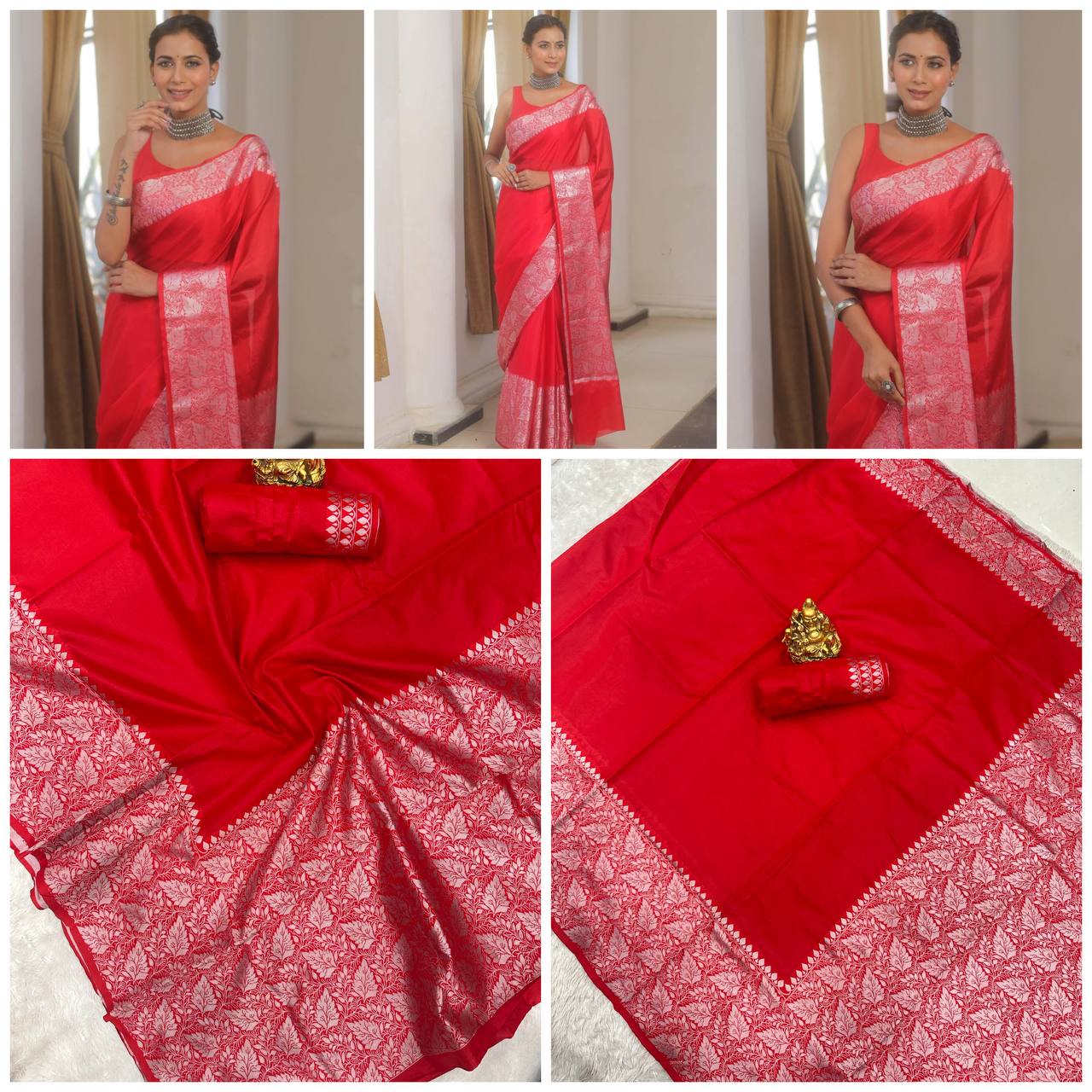 Timeless Banarasi Wedding Saree Featuring Organic Lichi Silk
