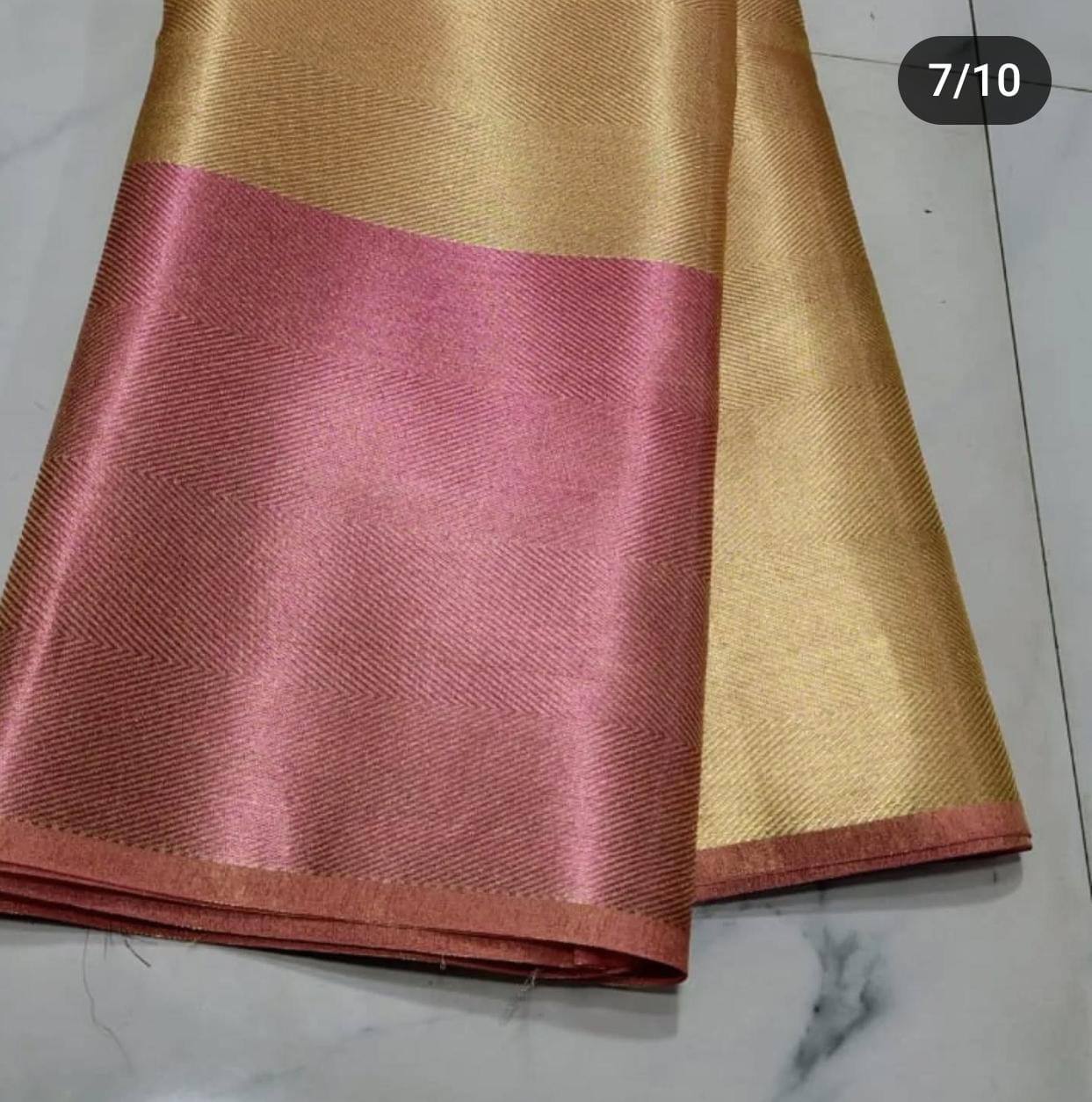 Banarasi Tissue Katan Zari Saree with Brocade Design