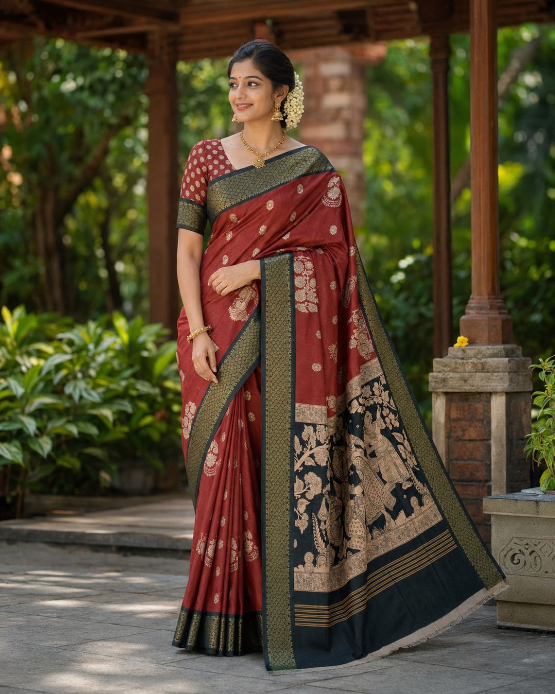 Murti's Kalamkari Silk Saree