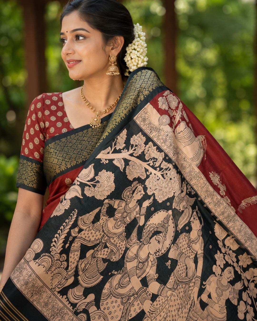 Murti's Kalamkari Silk Saree